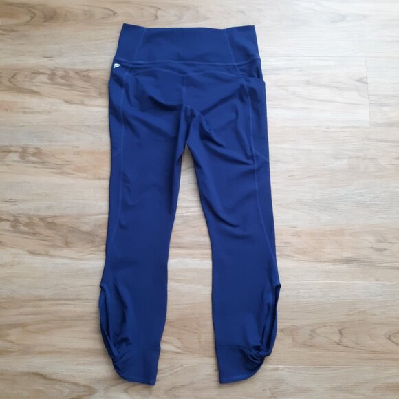Fabletics Pure Luxe Leggings Pockets Open Twist Ankle Hem Blue Size Small - Picture 2 of 5